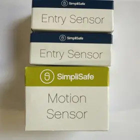 E1000 Simplisafe Lot Of 2 Entry Sensor Door/window 1 Motion Sensor- 1st Generation