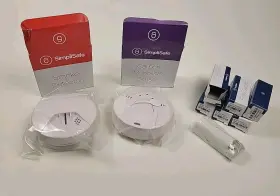 Ssco1 Simplisafe Lot Of Nib Sensors Carbon Monoxide Smoke 6x Entry Read