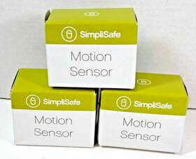 Simply Safe 1glnk Lot Of Three Motion Sensors 1glnk/1gpaa/1gn1k New Open Box