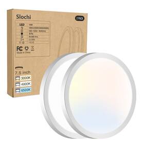 Slochi Cl25a -2-wt 2pack Led Flush Mount Ceiling Light Fixture 7.5inch-2pack White