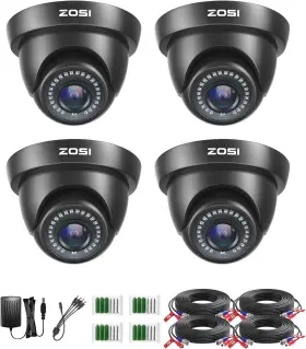 1920tvl Smart Pulse Safety 1080p Hd-tvi Dome Security Cameras Indoor Outdoor 4 Pack