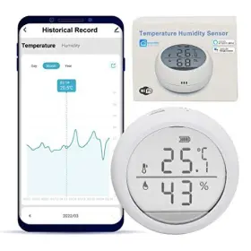 Smarter Living 628678785267 Living- Smart Wifi Temperature And Humidity Sensor No Hub Required Re