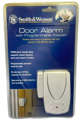 050104 Smith & Wesson And Home Personal Security Door Alarm With Programmable Keypad