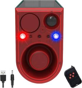 Solar 20250702 Outdoor Motion Sensor Alarm With Ultrasonic-13 Sounds Including Dog Barkin