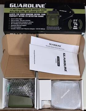 Solar Gl5000s Guardline 1/4 Mile Range Wireless Driveway Alarm Panel Lithium Battery Nib