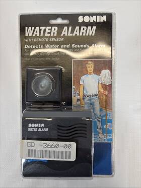 Sonin 028814300208 Water Alarm With Remote Sensor New Sealed