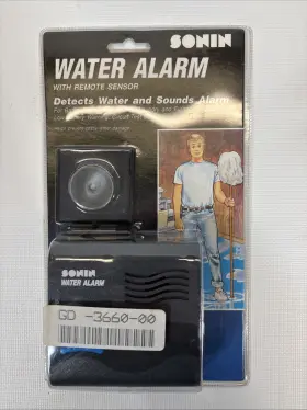 Sonin 028814300208 Water Alarm With Remote Sensor New Sealed