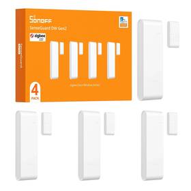 Sonoff Snzb-04 4pcs Zigbee Door And Window Sensor Smart Contact Alarm App Control