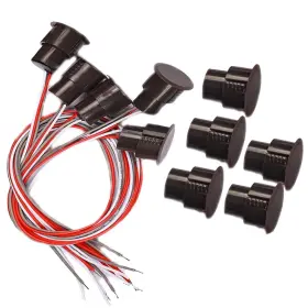 Rc-36 Sopepoyie 742004369218 Nc/no Recessed Wired Security Window Door Contact Sensor Brown Alarm Ma