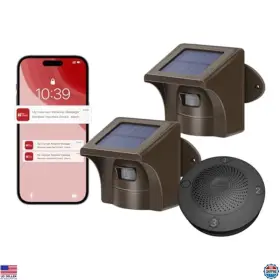 B07sj4l2tj Stanley Wireless Driveway Alarm With App - 1/2 Mile Range Solar Weatherproof Sensor