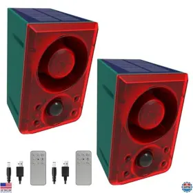 B0d4z7qh7t Stanley Solar Motion Sensor Alarm 129db With Strobe Light And Recording - 2 Pack