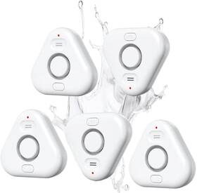 Stechro 445026670609 5 Pack Water Leak Detectors For Home 4 Levels Adjustable Audio 0-120db
