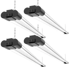 Sunco Lighting 810047889250 Led Shop Lights For Workshop 4ft Linkable Garage 4500 Black