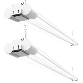Sunco Lighting 840360600508 Led Shop Lights For Workshop 4ft Linkable Pack Of 2 5000k White