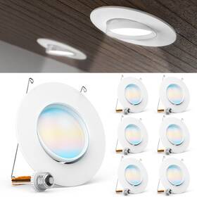 Sunco Lighting 840360617704 6 Pack Led Can 5 Cct In One 2700k 3000k 3500k 4000k 5000k