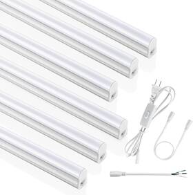 Sunlinkco Slct5l04w2065mw 6 Pack 4ft T5 Led Integrated Fixture 6500k 20w 2300lm Super White