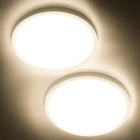 Hlx-cl-2430-2 Sunrider 2-pack Led Flush Mount Ceiling Light 2 Count Pack Of 1 Warm White Hlx-cl-2430-2 Sunrider 2-pack Led Flush Mount Ceiling Light 2 Count Pack Of 1 Warm White