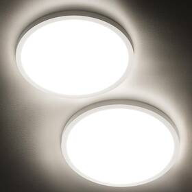 Sunrider Hlx-cl-2440-2 2-pack Led Flush Mount Ceiling 2 Count Pack Of 1 Neutral White