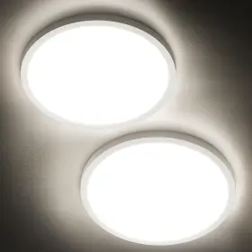 Hlx-cl-2440-2 Sunrider 2-pack Led Flush Mount Ceiling 2 Count Pack Of 1 Neutral White Hlx-cl-2440-2 Sunrider 2-pack Led Flush Mount Ceiling 2 Count Pack Of 1 Neutral White