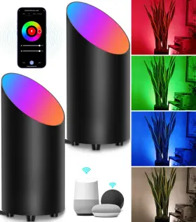 Fcl01b02sn Sunvie 2 Pack Smart Floor Can Light 5w Rgbw Color Changing Black Fcl01b02sn Sunvie 2 Pack Smart Floor Can Light 5w Rgbw Color Changing Black