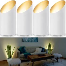 Sunvie Fcl01w04 4 Pack Up Lights Indoor Floor Can Light 5w Uplighting Uplights White