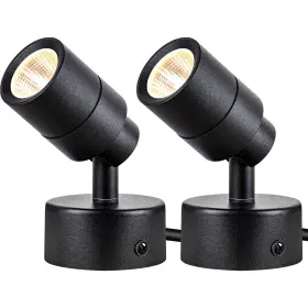 Shws-03b-02b Sunvie 2 Pack Led 120v Spotlights Indoor 3w Up Lights Floor Black