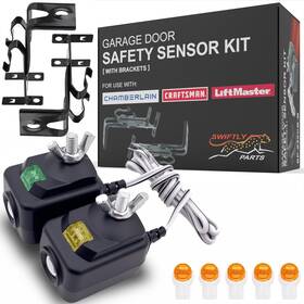 Swiftly Parts Sp-820cb/b Garage Door Opener Safety Sensors With Brackets For Chamberlain 820cb Liftmas