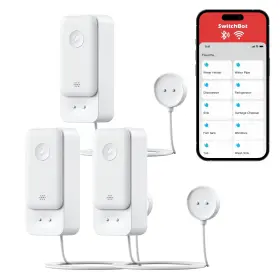 Ip67 Switchbot 810150542967 Wifi Water Leak Detector 3 Pack 100db Adjustable Alerts And App W