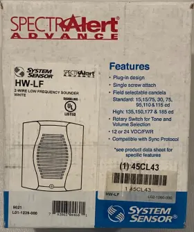 System Sensor 783863044601 Spectralert Advance Hw-lf 2-wire Low Frequency Sounder - White