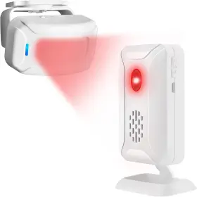 Tech Inc. 313031337374 Motion Sensor Alarm Indoor Door Chime For Business When Eentering Wireless Motio