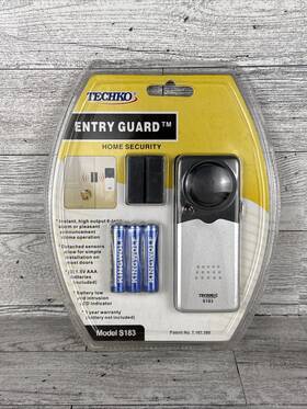 Techko S183 Entry Guard Home Security Alarm And Detachable Sensor New See Descript