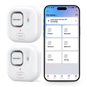 Tecknet 056243633081 Wifi Water Leak Detectors And Drip Alert With App Push Sound Tecknet 056243633081 Wifi Water Leak Detectors And Drip Alert With App Push Sound