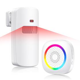 Tecknet 056243647026 Wireless Motion Sensor Door Chime Fast Detection Pir Entry Alert With 61 Chi