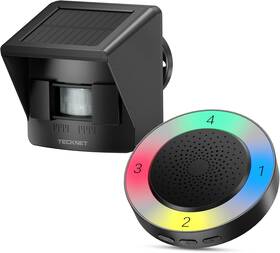 Tecknet Emd01001ba01 Solar Wireless Driveway Alarm With 2600ft Long Range And 36 Melodies 5 V