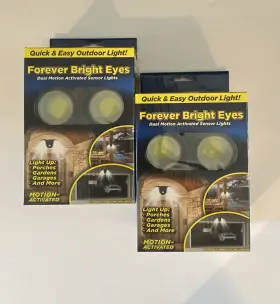 Tek501 Tekno Lot Of 2 - Forever Bright Eyes Dual Motion Activated Sensor Lights Tek501 Tekno Lot Of 2 - Forever Bright Eyes Dual Motion Activated Sensor Lights