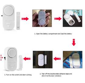 The Perfect Part 698596310384 6 Pcs Wireless Home Window Door Burglar Security Alarm System Magnetic Sensor