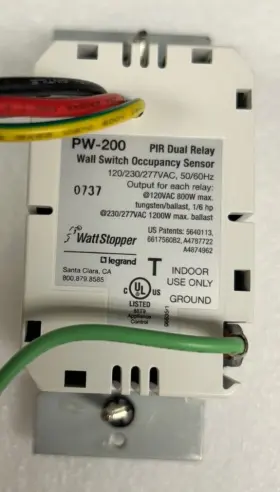 Pw-200-w The Watt Stopper Pir Wall Switch Sensor 120/277vac 50/60hz White Pw-200-w The Watt Stopper Pir Wall Switch Sensor 120/277vac 50/60hz White
