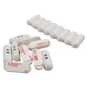 Avs-dt-2026t-wh The Wires Zone White Magnetic Pill Door Window Security Alarm Contact Terminal - 10 Pack