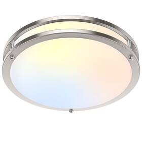 Tobusa 63633007-03 36w Led Flush Mount Ceiling Light Fixture 13 Inch Brushed Nickle-5cct-1