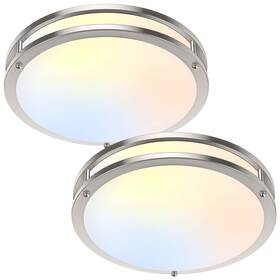 Tobusa 63633008-03 36w Led Ceiling Lights 3600lm Super Bright 13 Inch Brushed Nickle-5cct-2
