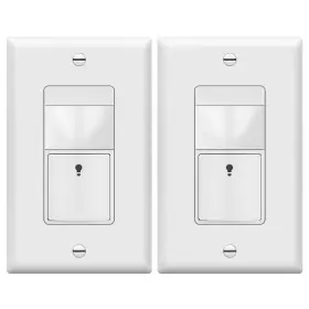 Tdos5-hl-wwp-2pcs-mx Topgreener Pir Motion Sensor Light Switch Occupancy Vacancy No Neutral 2 Pack White Tdos5-hl-wwp-2pcs-mx Topgreener Pir Motion Sensor Light Switch Occupancy Vacancy No Neutral 2 Pack White