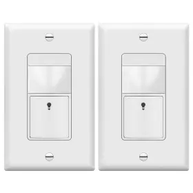 Tdos5-hl-wwp2p-ff Topgreener Pir Motion Sensor Light Switch Occupancy And Vacancy White 120v 2pc