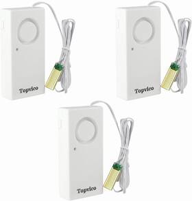 Topvico 445057893800 Water Leak Sensor Detector Flood Alarm For Basement Rv Moisture 120db Wo