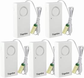 Topvico 726084842380 Water Leak Detector 120db Loud Siren Powered By 9v Battery Not Includ