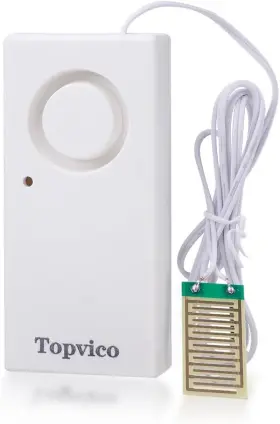 Tp-208w-1 Topvico Water Sensor Alarm For Home Sump Pump Basements Heater Leak Detector Overfl