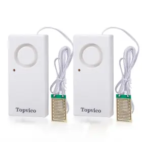 Tp-208w-2 Topvico Water Alarms Leak Detector For Home Basements Rv Heater Sump Pump Ove