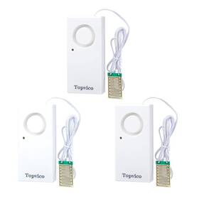 Topvico Tp-208w-3 Water Alarms For Basements Heater Leak Detector Sump Pump Overflow Rv Moist