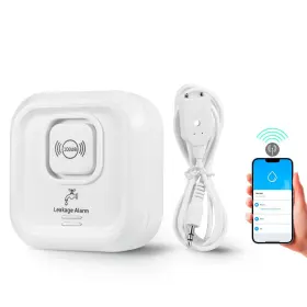 Towode 765142241697 Wifi Water Leak Detector 100db Loud Alarm Sensor And App A