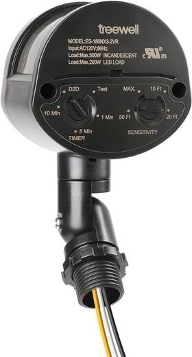 Treewell Tmd180c Motion Sensor 180-degree Replacement Detector Adjustable Time And Detecti