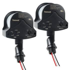 Treewell Tmd242c 2 Pack 240degree Replacement Motion Detector Adjustable Delay Time